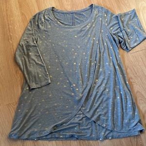 Motherhood Maternity Layered Nursing Long-Sleeve Tee-M